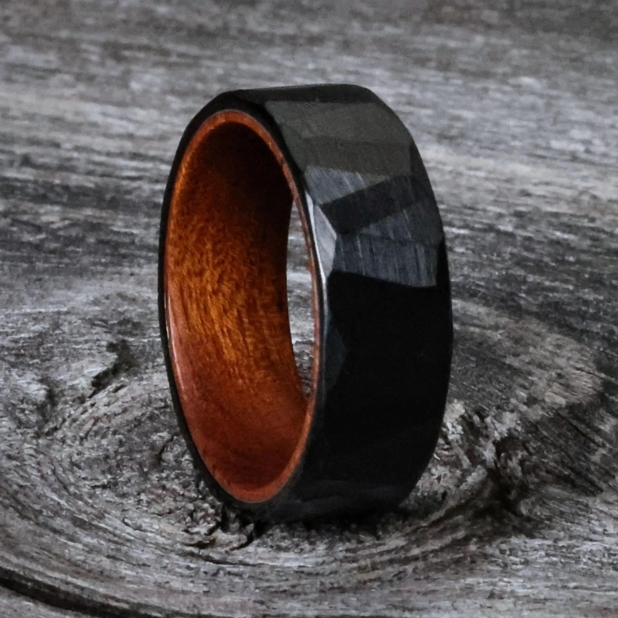 imgi_205_The-Titan-Hammered-Black-Metal-and-Iron-Wood-Wedding-Ring-1 The Templar - Image 1